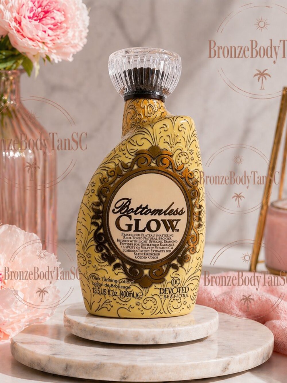 Bottomless Glow Dark Tanning Lotion - Devoted Creations - new bottle - bronzer